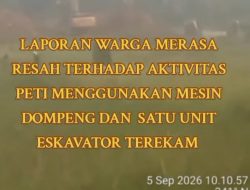 Warga Resah, PETI Beroperasi di Persawahan Muaro Sentajo: 4 Rakit Dompeng dan Ekskavator Terekam