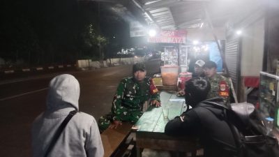 Koramil 03/Ps.Rebo-Ciracas Bersama Komduk Intensifkan Patroli Malam Ciptakan Aman dan Kondusif