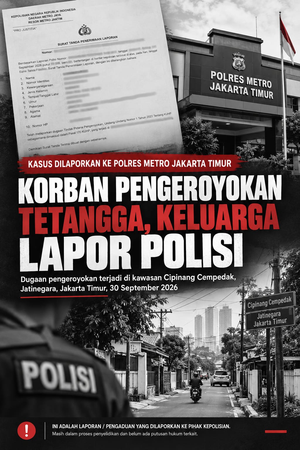 Korban Pengeroyokan Tetangga Sendiri, Keluarga Korban Lapor Polisi