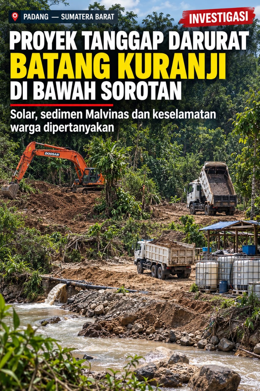Proyek Tanggap Darurat Batang Kuranji di Bawah Sorotan: Solar, Sedimen Malvinas dan Keselamatan Warga Dipertanyakan